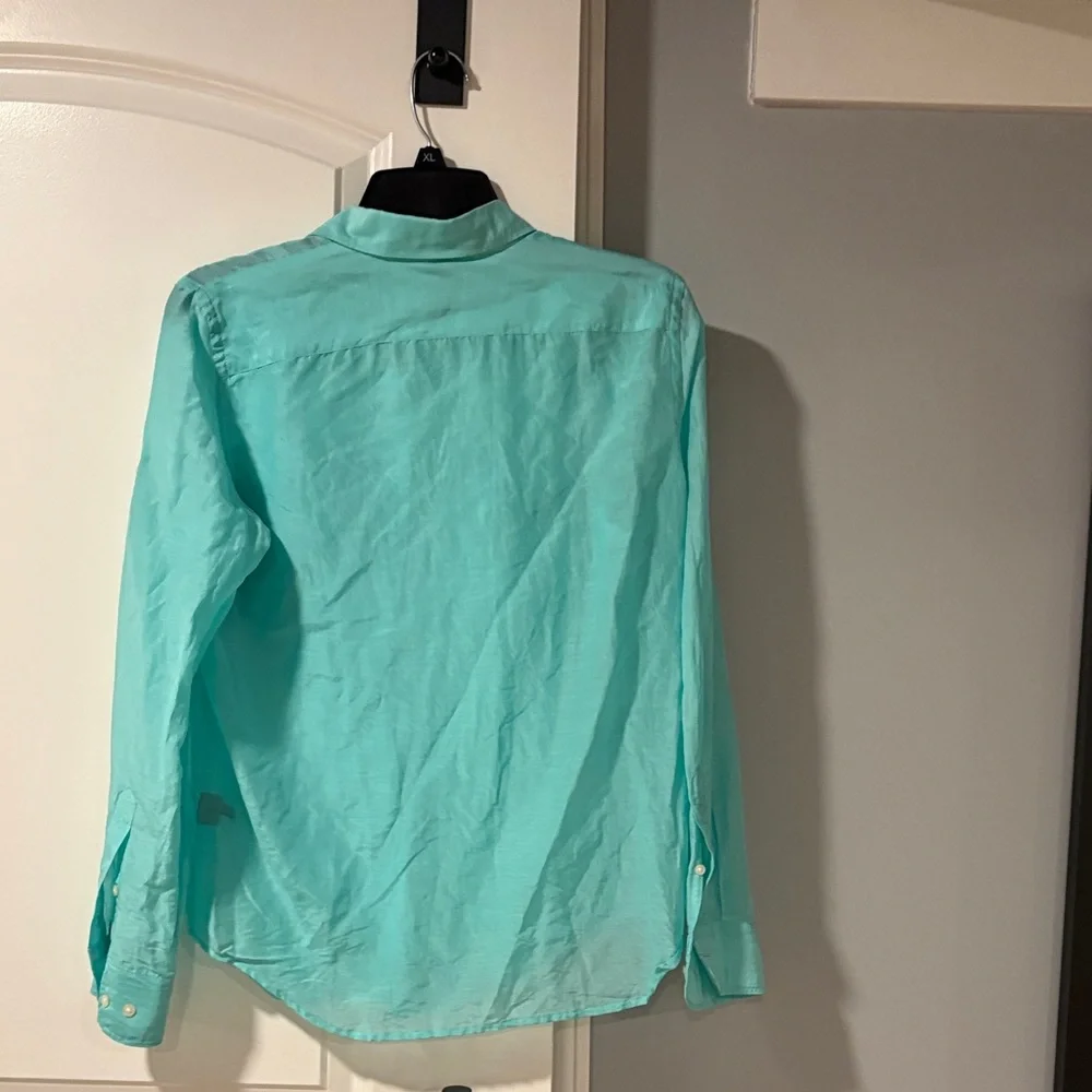 Lauren Ralph Lauren Women's Aqua Blouse - Picture 3 of 3